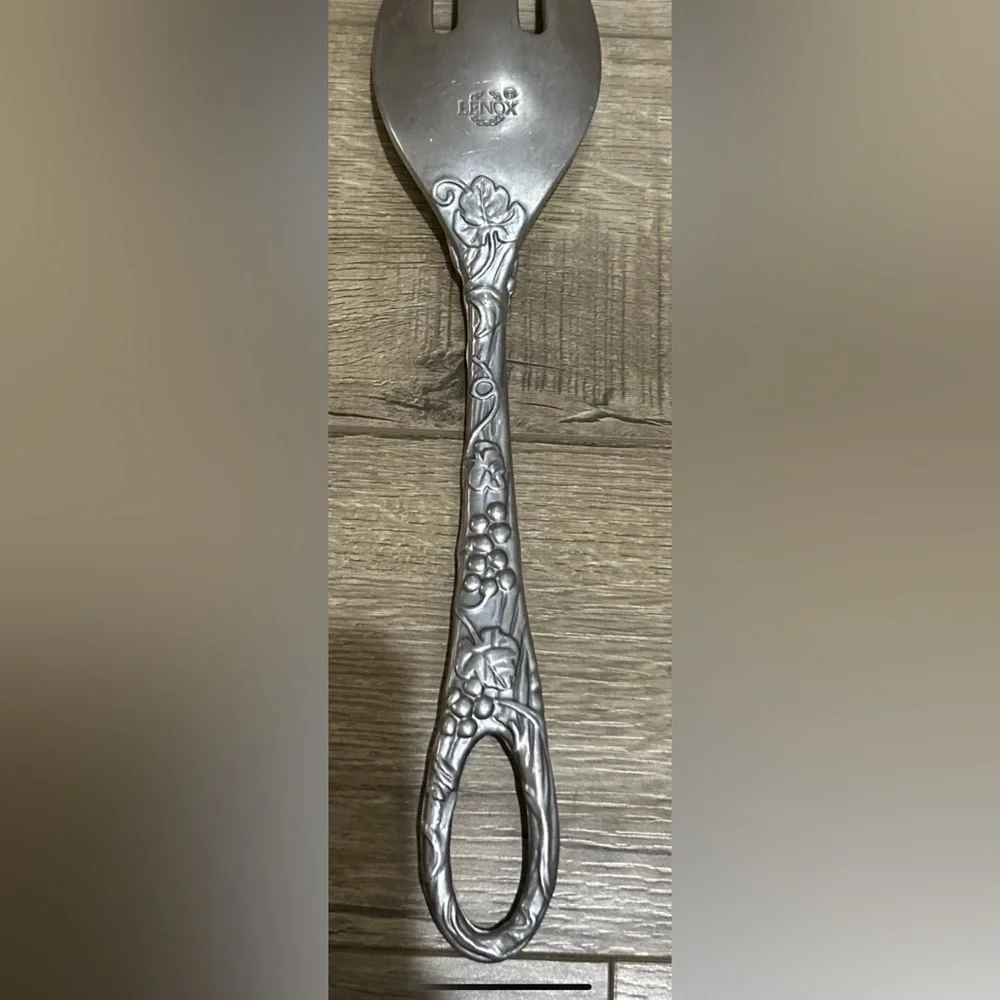 LENOX Serving Fork Grape Weave Serving Flatware 11” lightweight